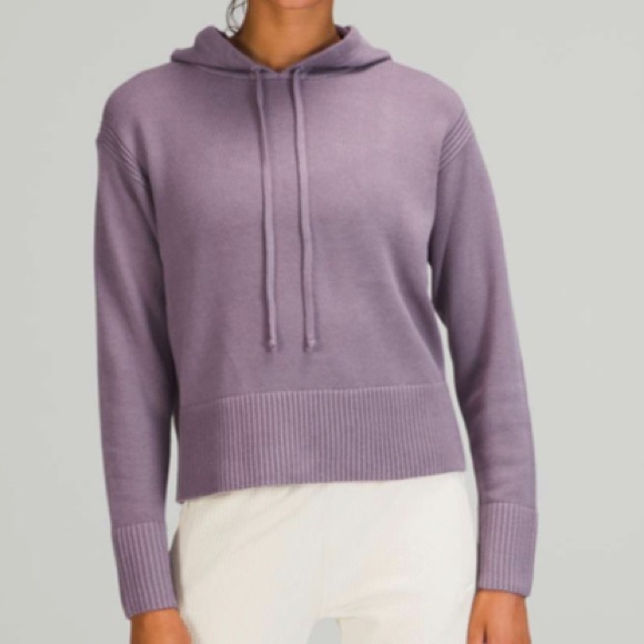 lululemon athletica Sweaters - lululemon Double Knit Sweater Hoodie Lavender Size  XL/XXL NWT